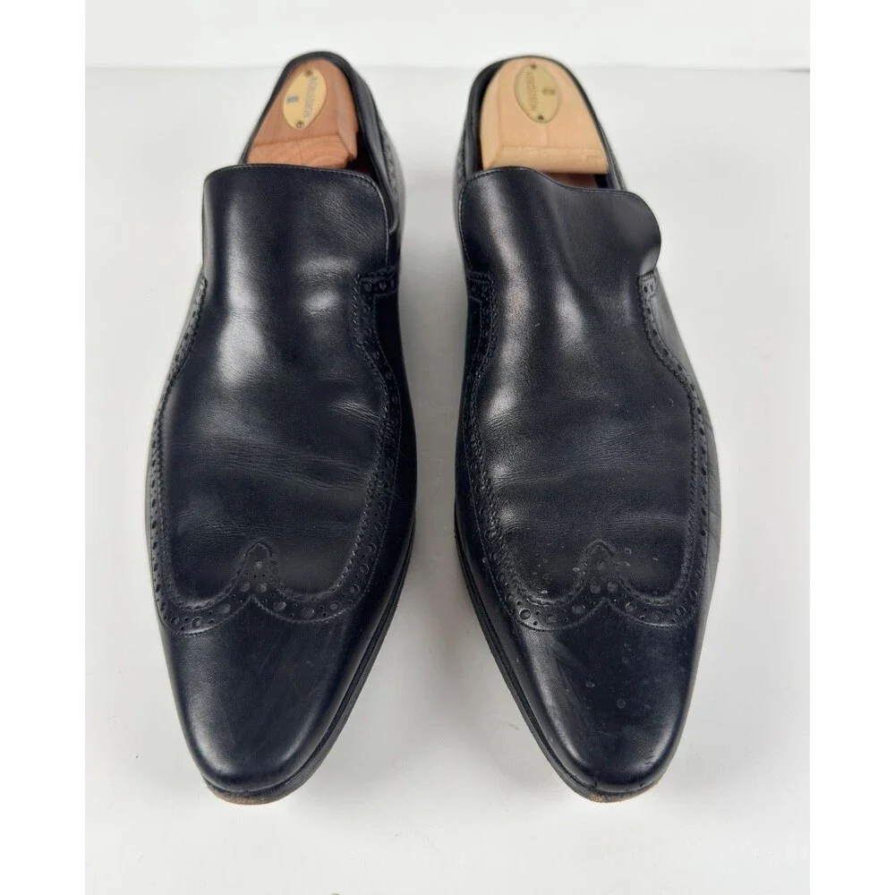 Gucci Men's Black Leather Wingtip Brogue Loafer Size US 9.5 D